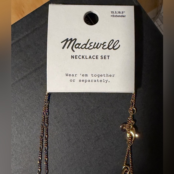 Madewell Gold and Red Beaded Necklace - Picture 3 of 5